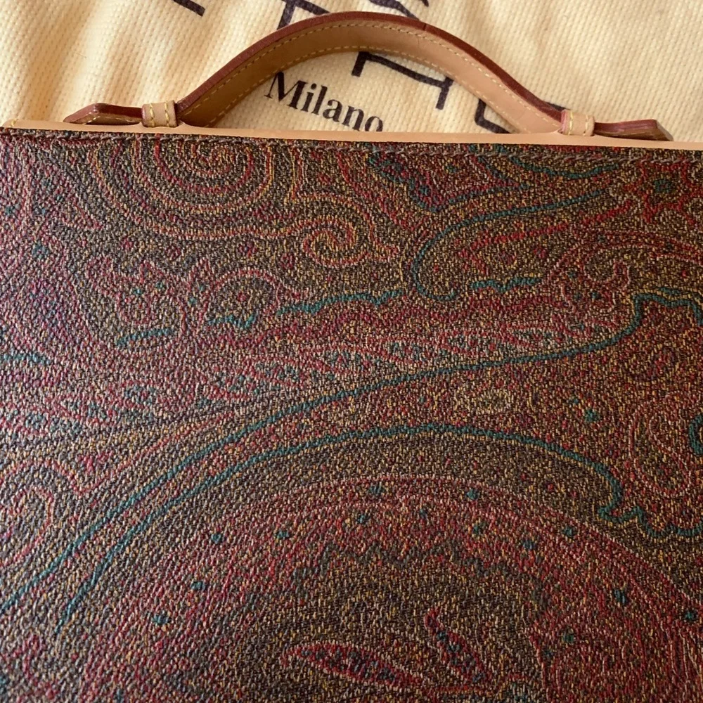 Beautiful ETRO Organizer in PVC and Leather, Bordeaux♥️ - Picture 5 of 16